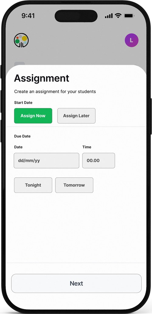 Choose class, topic, subtopic and difficulty