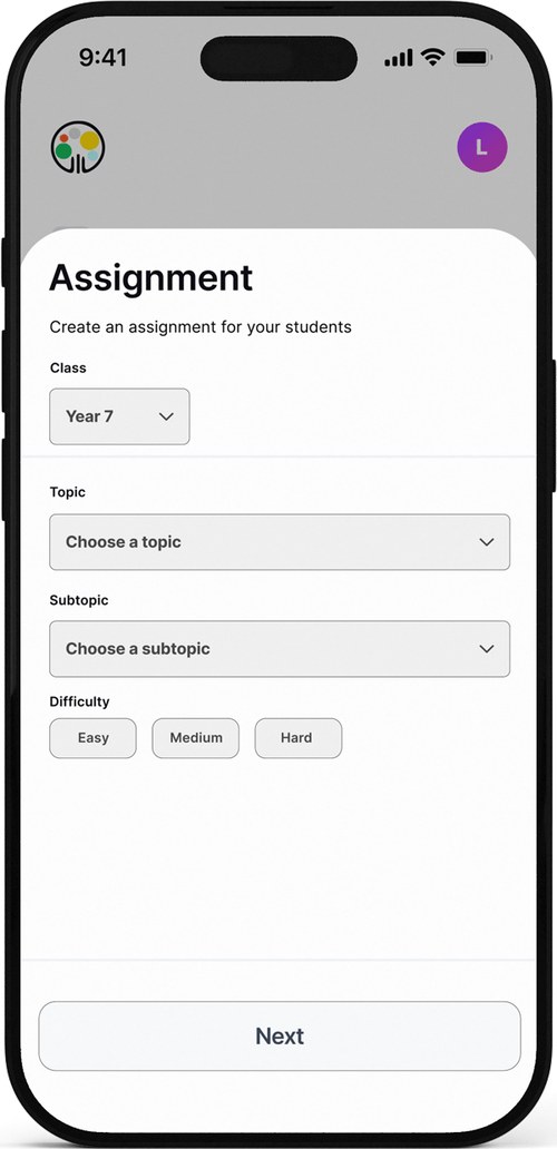 Assignments list with Assign Work entry point