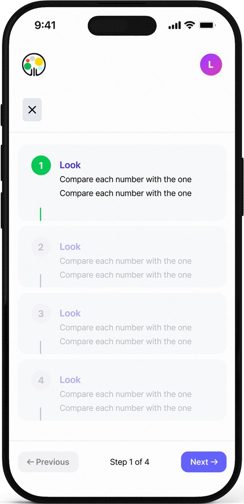 Worked example introducing the concept